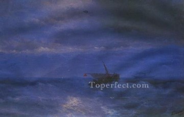  1899 Oil Painting - caucasus from sea 1899 IBI seascape boat Ivan Aivazovsky